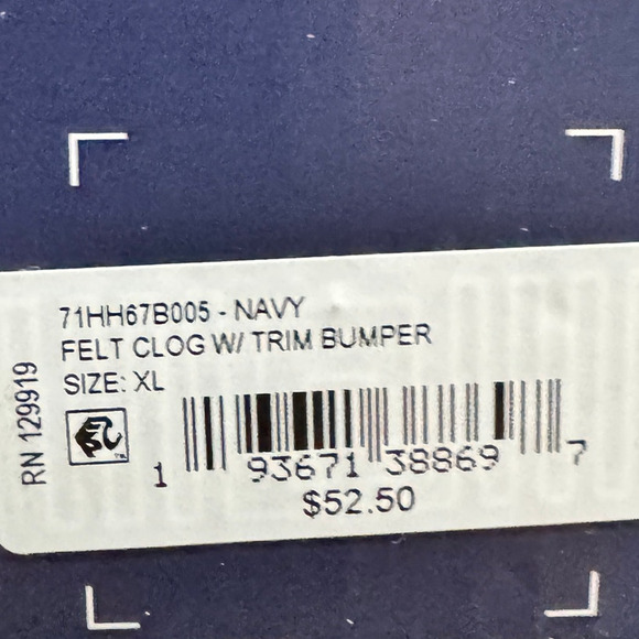 Haggar Mens Clog Slippers Size XL 11-12 Blue Felt Memory Foam Lightweight New‎ - Picture 3 of 10